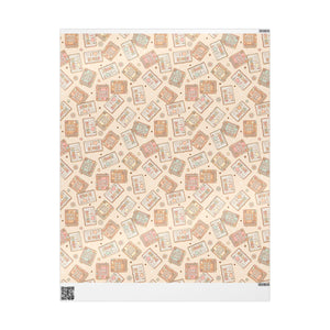 Bookish Whimsical Gift Wrapping Paper Roll, Colorful Literary-Inspired Design for Book Lovers, Bookworm Wrapping Paper Rolls, Literary Girl