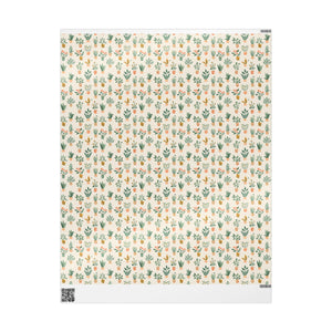 Plant Lover Floral Wrapping Paper, Eco-Friendly Succulent Gift Wrap for Birthday, Wedding, Holiday, Multi-Purpose Decorative Paper