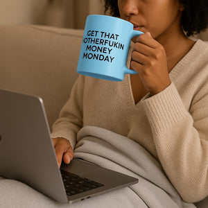 Baddie, Funny Money Monday Accent Coffee Mug (11, 15oz), Unique Office Decor, Sarcastic Gift, Coworker Present, Motivational Mug