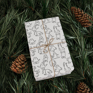 Yoga Cat Wrapping Paper | Unique Gift Wrap for Cat Lovers, Birthday, Holidays, Baby Showers, Pet Gifts