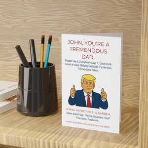 Funny President Fathers Day Card for Dad, Funny Fathers Day Card For Dad Grandad Husband , Dad Birthday, Card for Daddy Grandpa Grandfather