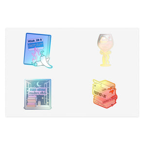 Bookish Sticker Sheets for Book Lovers, Cute Library Stickers, Emotional Support Stickers, Gift for Bookworms, Kindle Laptop Bottle Decal