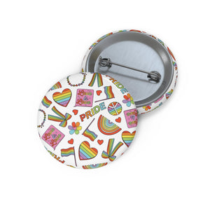 Pride Pin Buttons, LGBTQ Pride Accessories, Custom Rainbow Button Pins, LGBT Pride Merch, Queer Pride Apparel, Unique LGBTQ Gifts