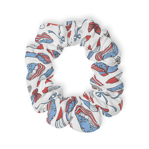 Hair Scrunchie, 4th of July Patriotic Hair Accessory, Festive Hair Tie, USA Themed Scrunchie, Holiday Hair Fashion, Independence Day Hair