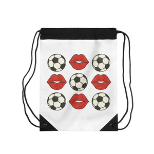 Cute Soccer Drawstring Bag for Adult League, Indoor or Outdoor Soccer Backpack, Gym Bag, Gift for Soccer Lovers, Perfect for School and Play