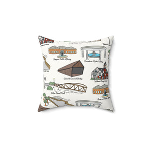 Smyrna GA Decorative Pillow, Cozy Home Decor, Custom Throw Pillow, HomeGoods Gift, Georgia Local Lover's Accent Pillow, Symrna GA Pattern