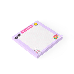 Relax Bitch Sticky Notes, Funny Notepad for Women, Bookish Desk Accessories, Cute Stationery, Sassy Paper Goods, Chill Reminder Pad