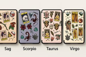Horoscope Bookish Kindle Cover Case Paperwhite 10, 11, 12th, 5, 6, 7th Case, Kindle 2024, E-reader Protective Case, Tarot Astrology