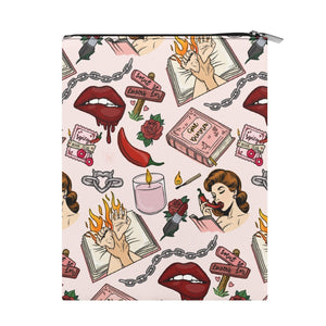 Handmade Book Sleeve with Zipper - Personalized Smut Design, 600D Canvas Fabric, Protects Books & Kindle While Traveling, Bookish Gift