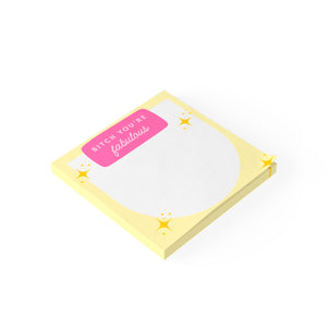 Bitch Youre Fab Sticky Notes, Encouraging Notepad for Women, Cute Affirmation Pad, Motivational Desk Decor, Positive Stationery