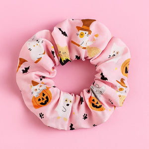 Cat Kitten Halloween Scrunchie, Cat Hair Accessory, Halloween Party Hair Tie, Fun Gift for Cat Lovers, Halloween Scrunchie, Cute Hair Tie