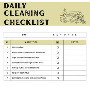 Cleaning Checklist Template for reMarkable 2 | Daily, Weekly, Monthly, Quarterly & Yearly Planner | Digital PDF for remarkable Tablet|