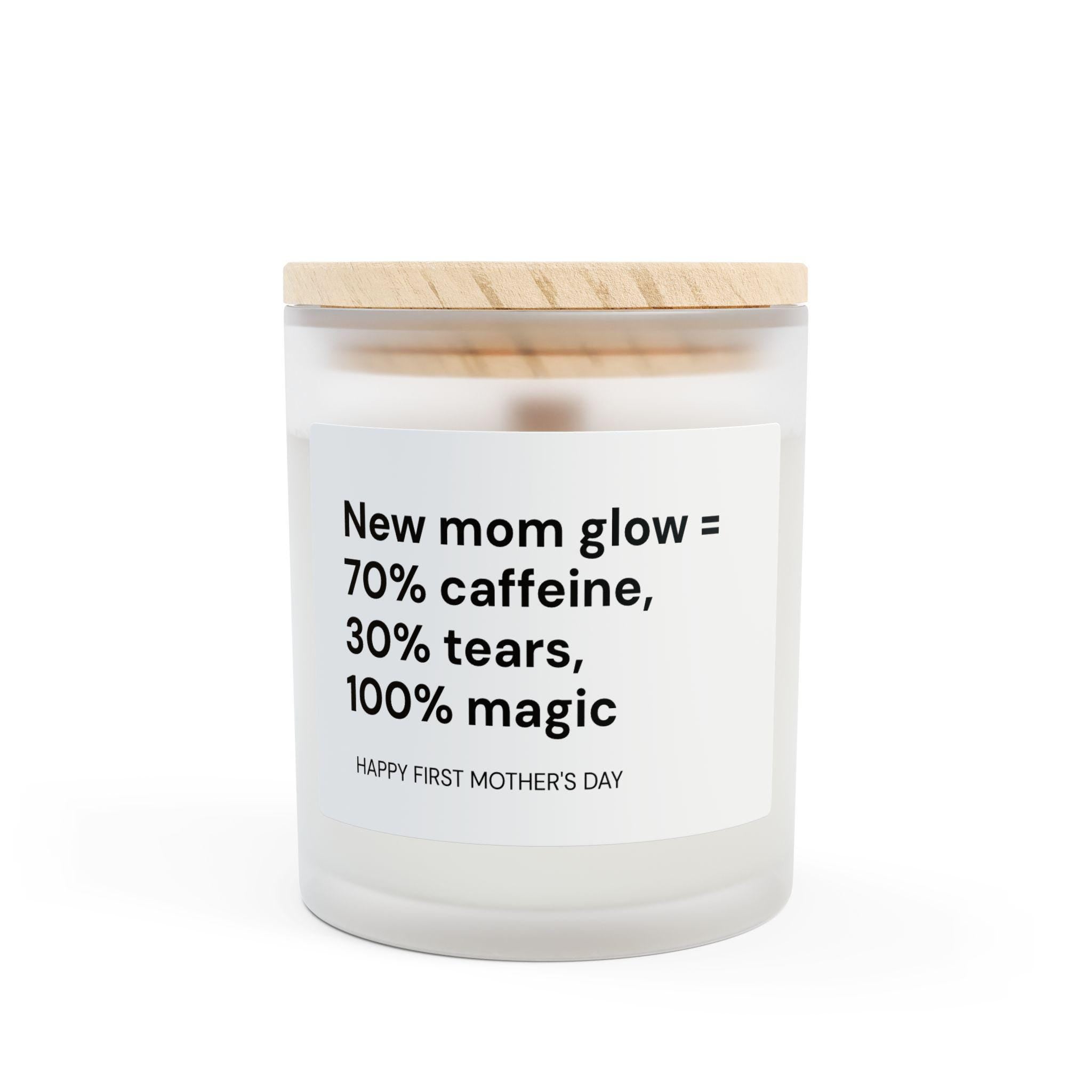 New Mom Glow Candle - 11oz Frosted Glass, Perfect for Mother's Day, Home Decor, Self-Care Gift, Relaxation, Inspiring Aroma