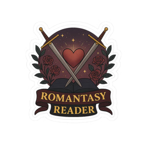 Romantasy Blooming Roses Kiss-Cut Sticker, Fantasy Reader Gift, Magical Book Lover Decal, Rose Garden Journal Sticker, Bookish, Book