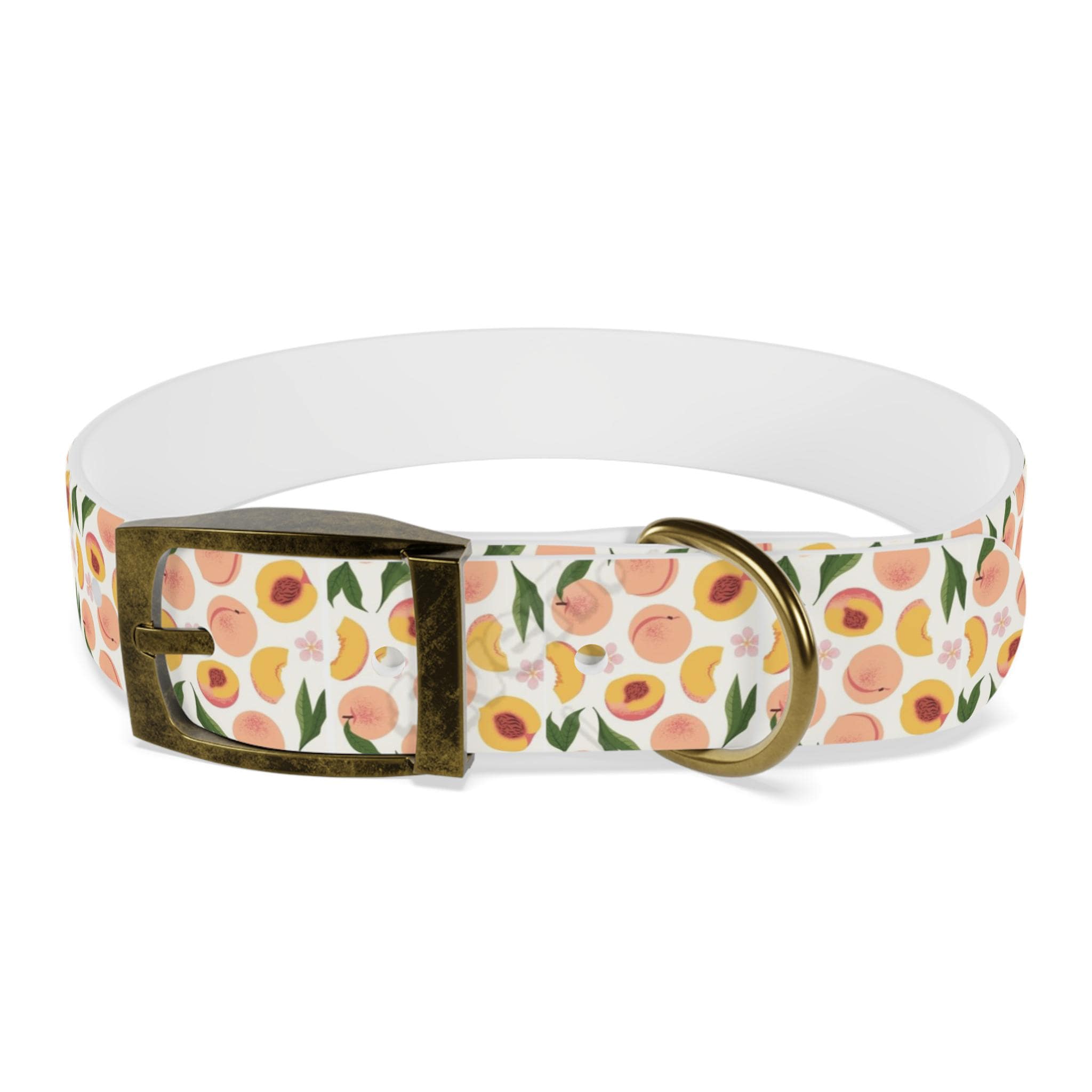 Personalized Peach Dog Collar Girl. Adjustable Pet Accessory, Unique Dog Gear, Stylish Dog Necklace, Fruit Dog Collar, Gift for Dog Lover