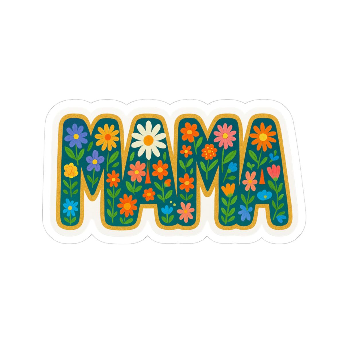 Colorful Mama Stickers - Cute Mama with Flower Sticker, First Year Mom Gifts, Mothers Day Gift, Mama Vinyl Decal, Laptop Decor