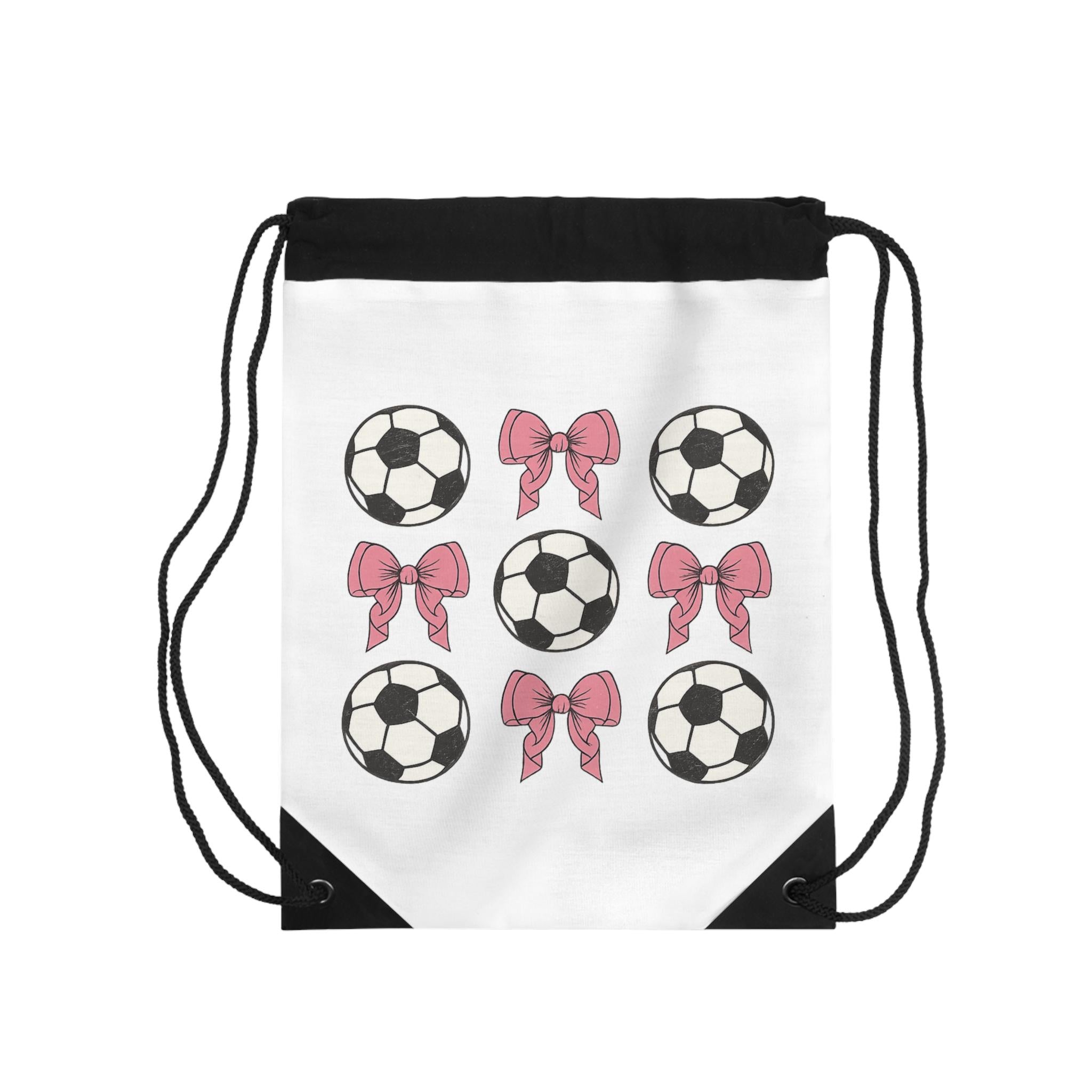 Cute Soccer Drawstring Bag for Adult League, Indoor or Outdoor Backpack, Soccer Ball Bag, Gift for Soccer Lovers, Perfect for Sports