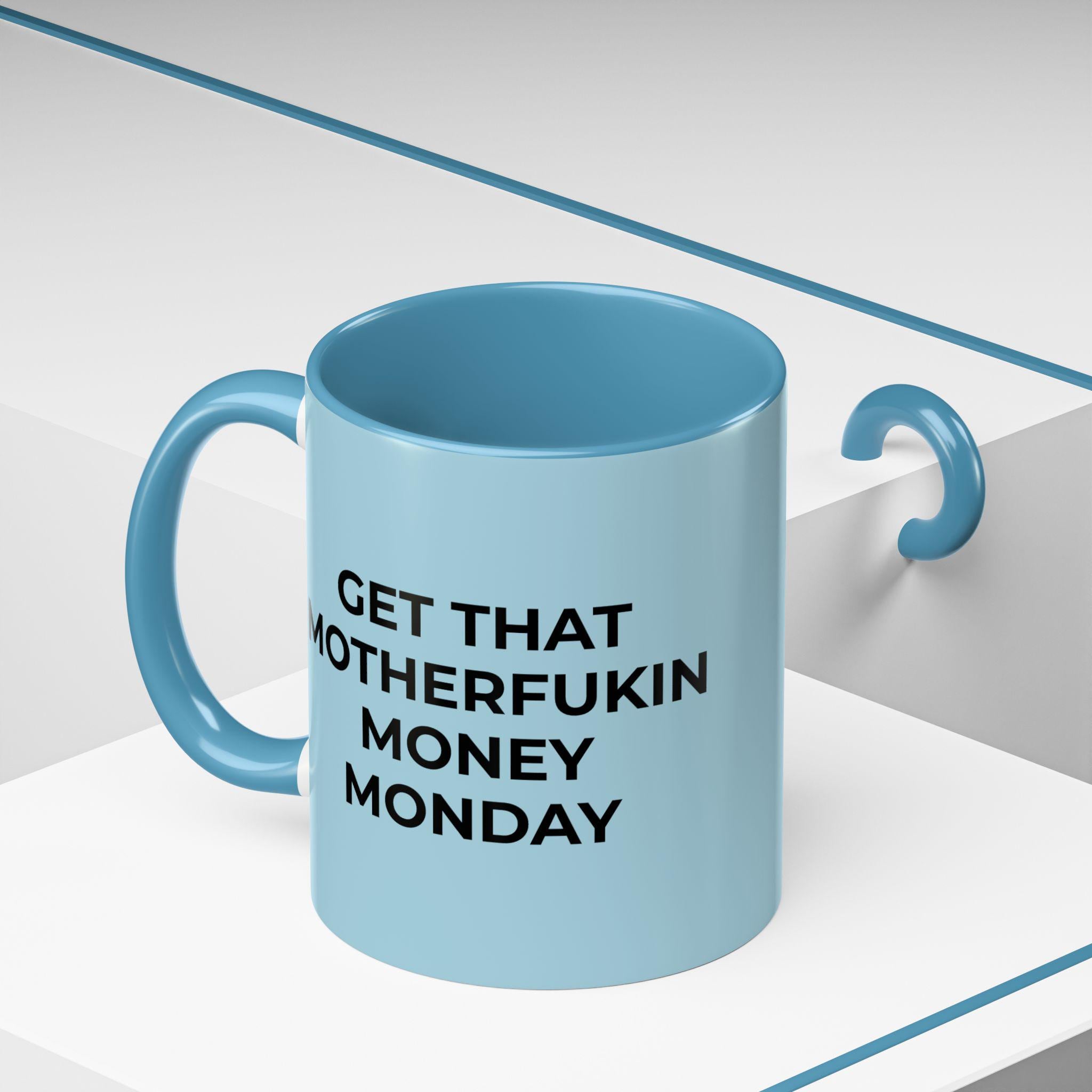 Baddie, Funny Money Monday Accent Coffee Mug (11, 15oz), Unique Office Decor, Sarcastic Gift, Coworker Present, Motivational Mug