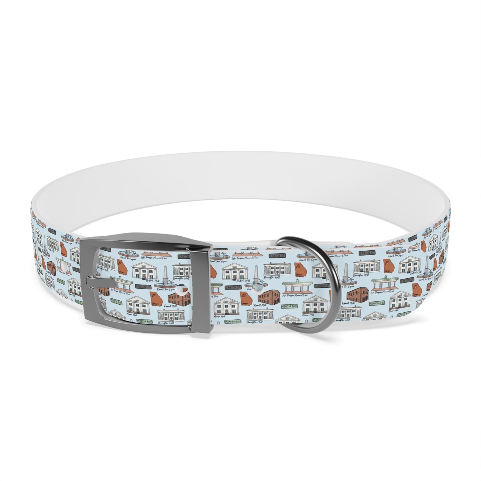 Roswell Ga Dog Collar, Adjustable Pet Collar, Local Unique Dog Gear, Stylish Dog Collar, Georgia Dog Collar, Gift for Dog Lover