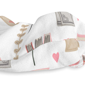 Bookish Hearts Floral Scrunchie Set, Cute Hair Accessories, Stylish Gifts for Her, Everyday Hair Ties, Eco-Friendly Hair Accessories