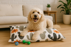 Personalized Pet Bed Mat for Outdoor Decor - Summer Dog Gift, Dog Outdoor Cover, Dog Name Sign Dog Door Mat. Outdoor Home Decor, Dog Lover