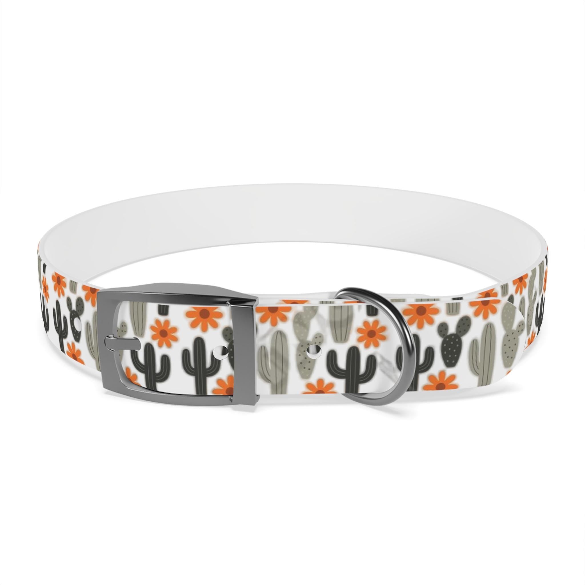 Personalized Desert Cacti Dog Collar, Adjustable Pet Accessory, Unique Dog Gear, Stylish Dog Necklace, Cactus Dog Collar, Gift for Dog Lover