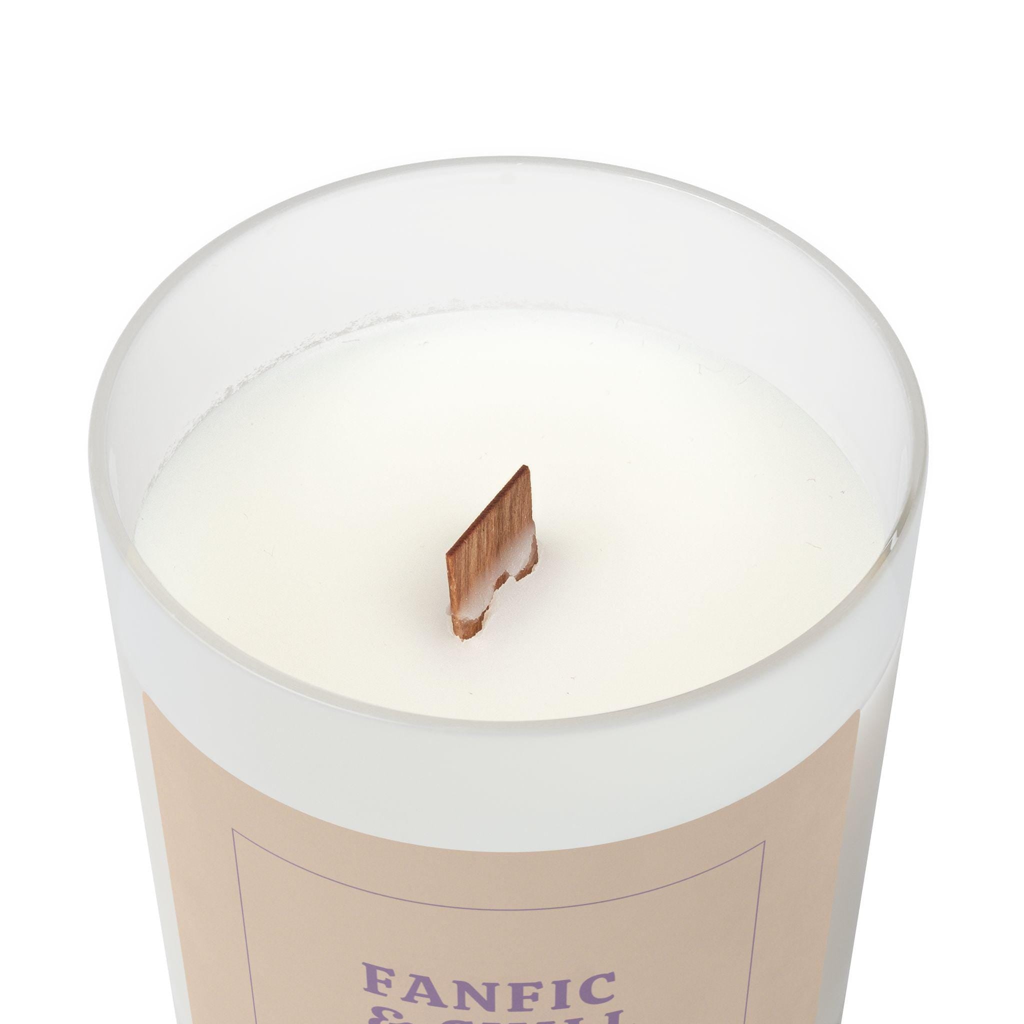 Vanilla Woodwick Bookish Fanfiction Candle, Bookish Vanilla Cozy Ambiance, Candle Home Decor, Gift for Book Lovers, Cozy Bookworms