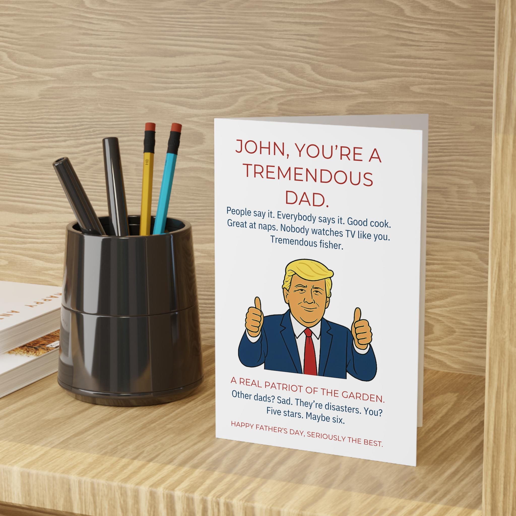 Funny President Fathers Day Card for Dad, Funny Fathers Day Card For Dad Grandad Husband , Dad Birthday, Card for Daddy Grandpa Grandfather