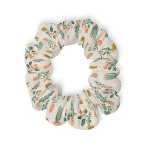 Scrunchie, Houseplant Hair Tie, Botanical Print Accessory, Plant Lover Gift, Garden Vibes, Soft Fabric Hairband