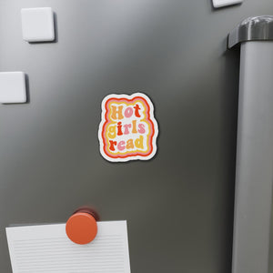 Colorful Die-Cut Magnet - 'Hot Girls Read' - Fun Fridge Decor, Gift for Book Lovers, Aesthetic Home Accessory, Reading Motivation, [...]