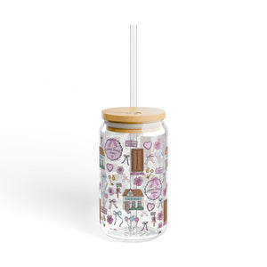 New Home Double-Side Tumbler Glass, 16oz - Housewarming Gift, Coffee Tumbler, Insulated Cup, Travel Mug, Birthday Present