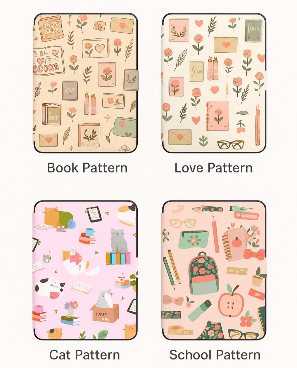 Cats, Bookish Kindle Personalized Cover Case Paperwhite 10, 11, 12th, Paperwhite 5, 6, 7th Case, Kindle basic 2024, E-reader Protective Case