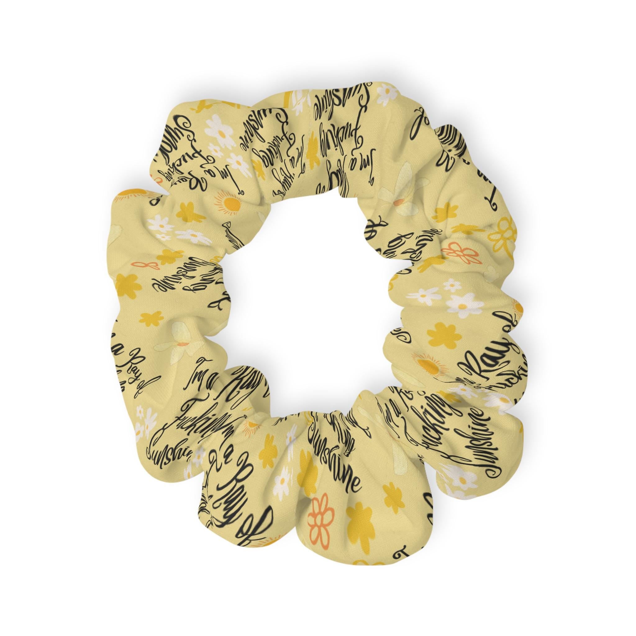 Sunny Floral Scrunchie | Hair Accessory for Everyday Style, Perfect for Gifts, Spring Fashion, and Casual Outfits