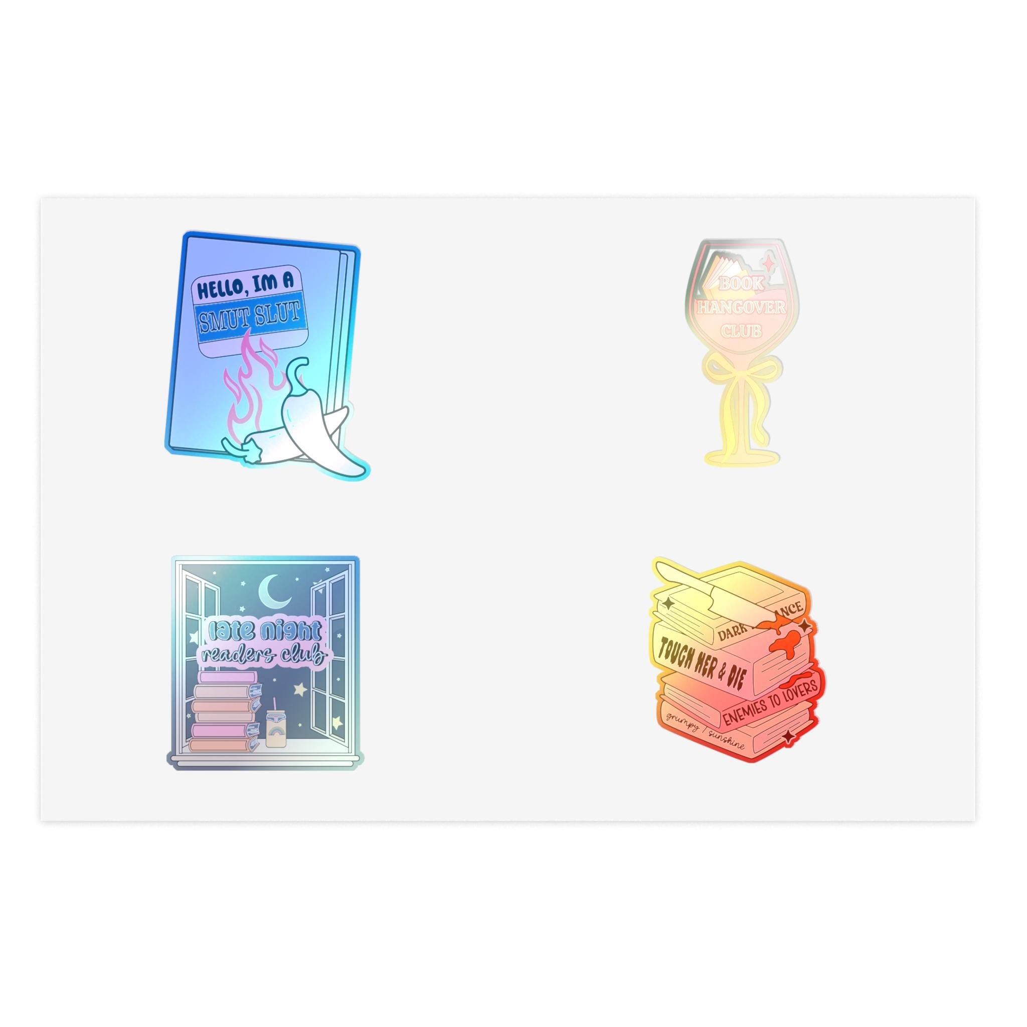 Bookish Sticker Sheets for Book Lovers, Cute Library Stickers, Emotional Support Stickers, Gift for Bookworms, Kindle Laptop Bottle Decal