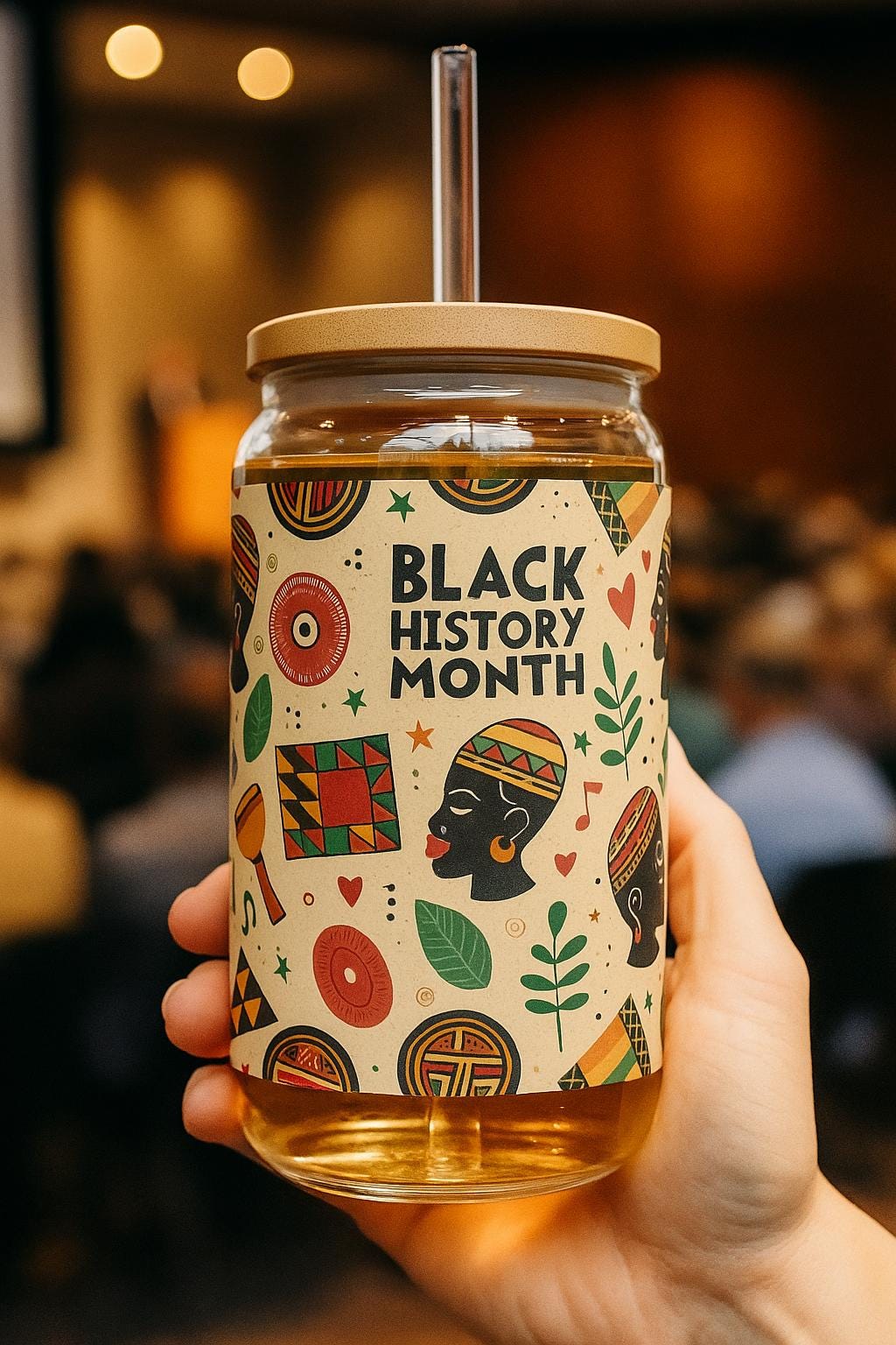 Juneteenth Tumbler Libby Glass | Black History Month, Gift for Black Women, Gift for Black Men, Black Voice, Black Girl Magic