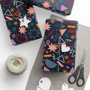 Colorful Party Birthday Wrapping Paper, Festive Gift Wrap for Birthdays, Holidays, Celebrations, Party Supplies, Unique Gift