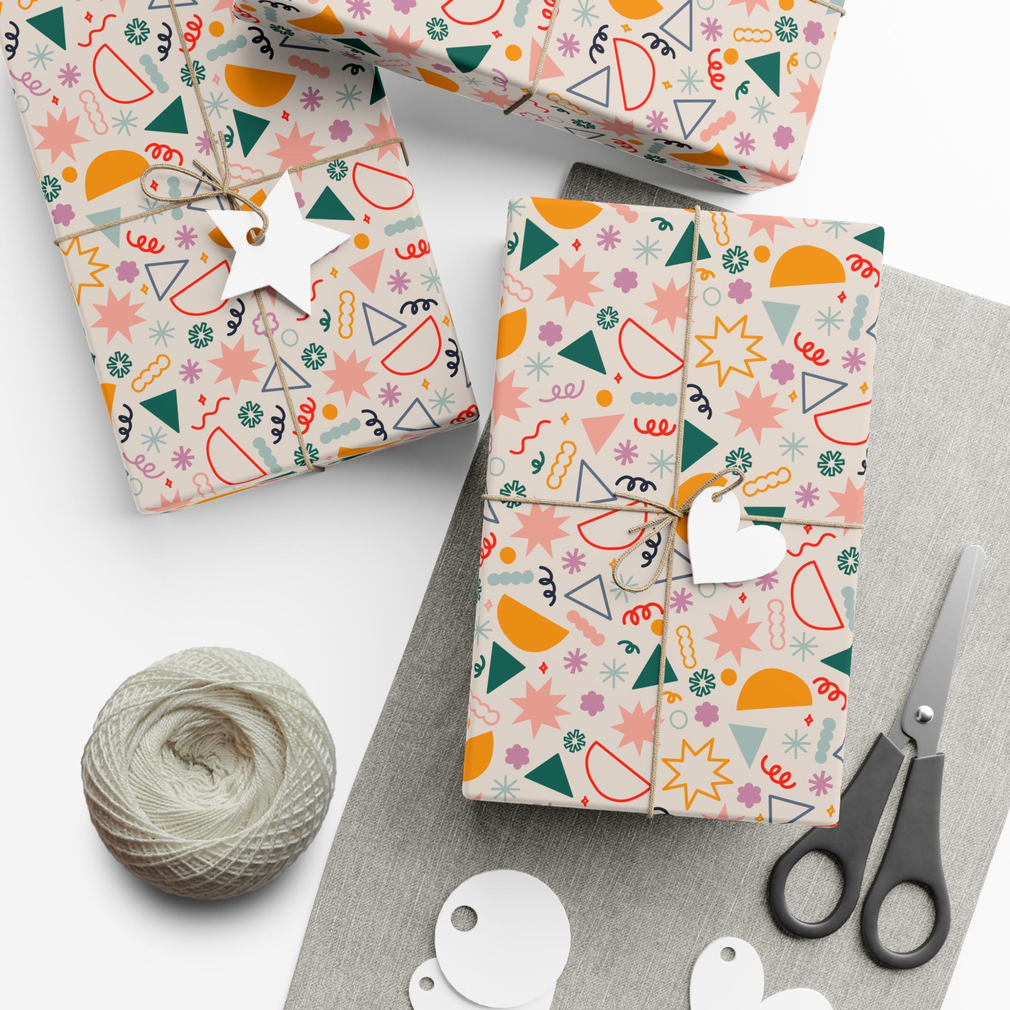 Colorful Gift Wrap Papers | Artistic Wrapping Paper for Birthdays, Holidays, Celebrations, Unisex Gift Wrapping, Eco-Friendly Gift Wrap