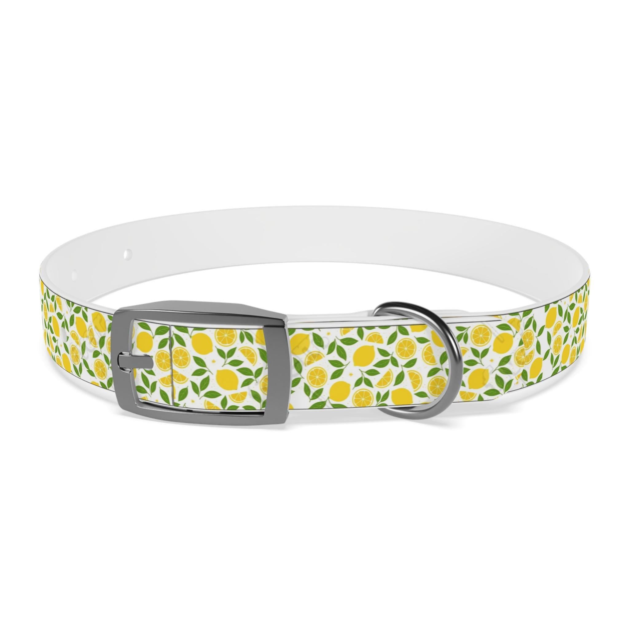 Personalized Lemon Dog Collar Girl. Adjustable Pet Accessory, Unique Dog Gear, Stylish Dog Necklace, Fruit Dog Collar, Gift for Dog Lover