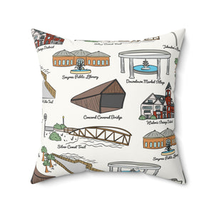 Smyrna GA Decorative Pillow, Cozy Home Decor, Custom Throw Pillow, HomeGoods Gift, Georgia Local Lover's Accent Pillow, Symrna GA Pattern