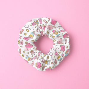 Groovy Nurse Scrunchie, Nurse Hair Accessory, Cute Pink Medical Gift for Nurses, RN Appreciation, Nurse Week Gift, Handmade Scrunchie
