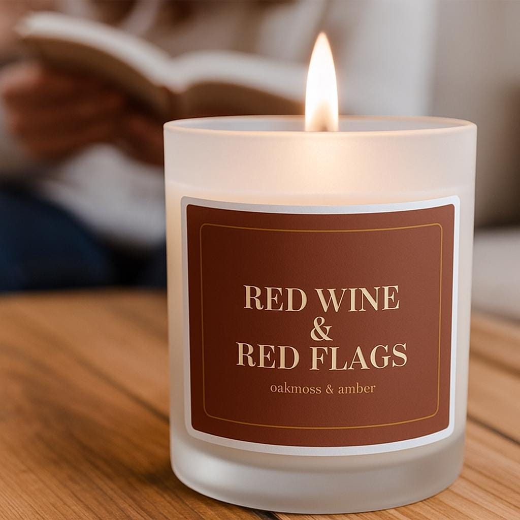 Woodwick Bookish Romantasy Candle, Oakmoss and Amber SMUT Ambiance, Home Decor, Gift for Book Lovers