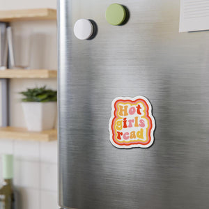 Colorful Die-Cut Magnet - 'Hot Girls Read' - Fun Fridge Decor, Gift for Book Lovers, Aesthetic Home Accessory, Reading Motivation, [...]