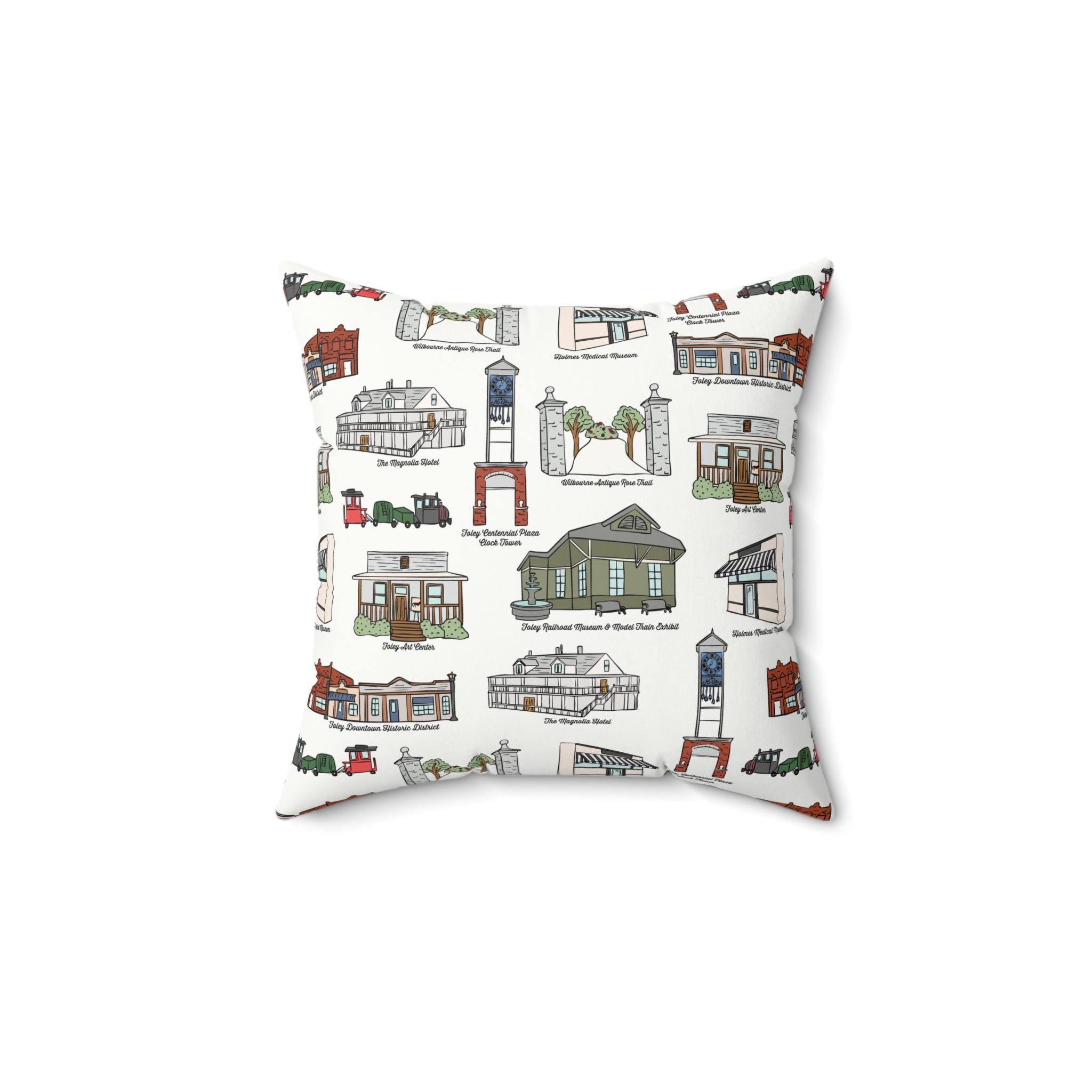 Foley Alabama Pillow - Baldwin County Cozy Home Decor, Gift for Gulf Shore Lovers, Pillow Cases for Living Room, Decorative