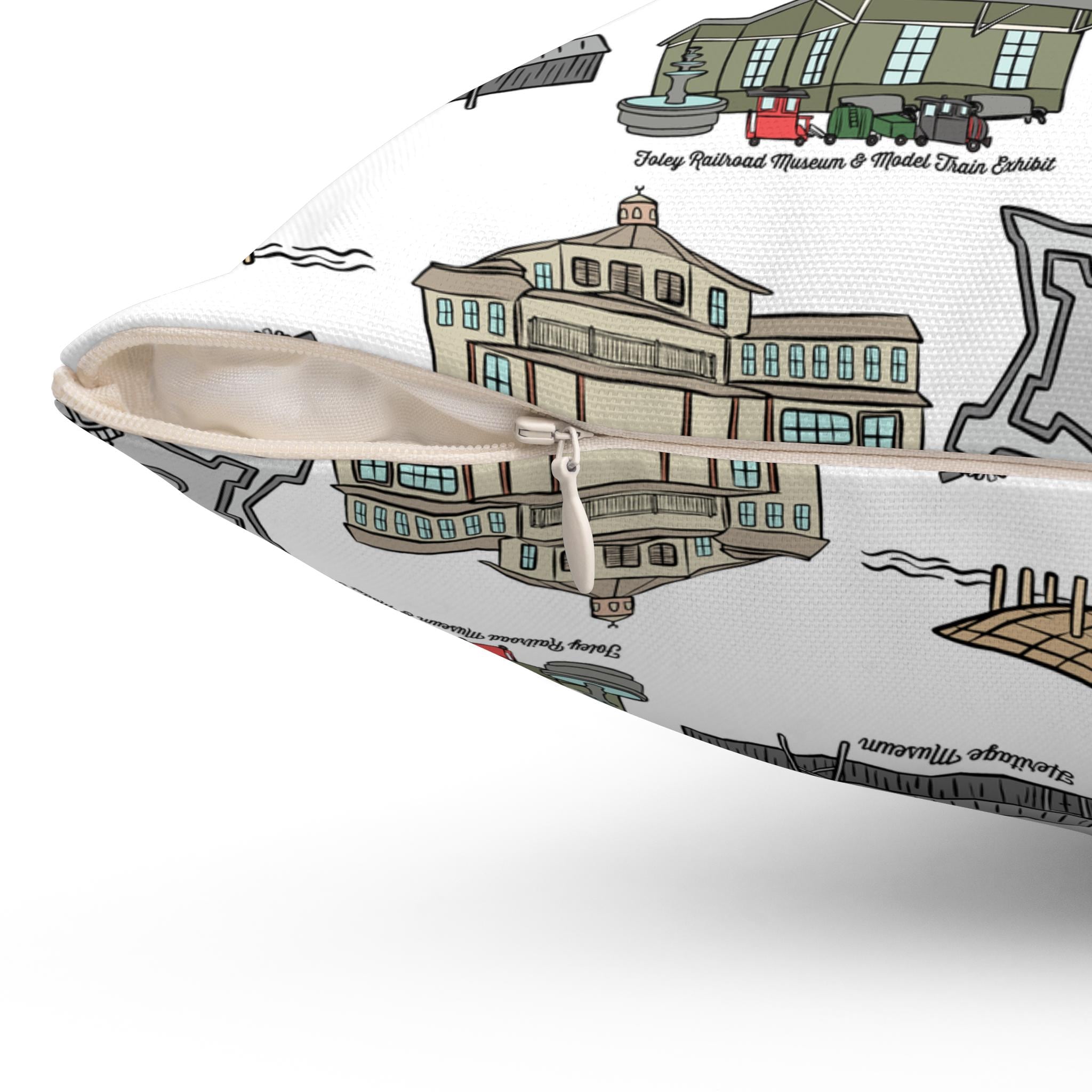 Foley Daphne Gulf Shores Fairhope Alabama Pillow - Baldwin County Cozy Home Decor, Gift for Gulf Shore Lovers, Pillow Cases for Living Room