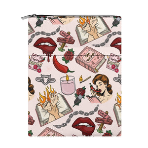 Handmade Book Sleeve with Zipper - Personalized Smut Design, 600D Canvas Fabric, Protects Books & Kindle While Traveling, Bookish Gift