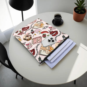 Handmade Book Sleeve with Zipper - Personalized Smut Design, 600D Canvas Fabric, Protects Books & Kindle While Traveling, Bookish Gift