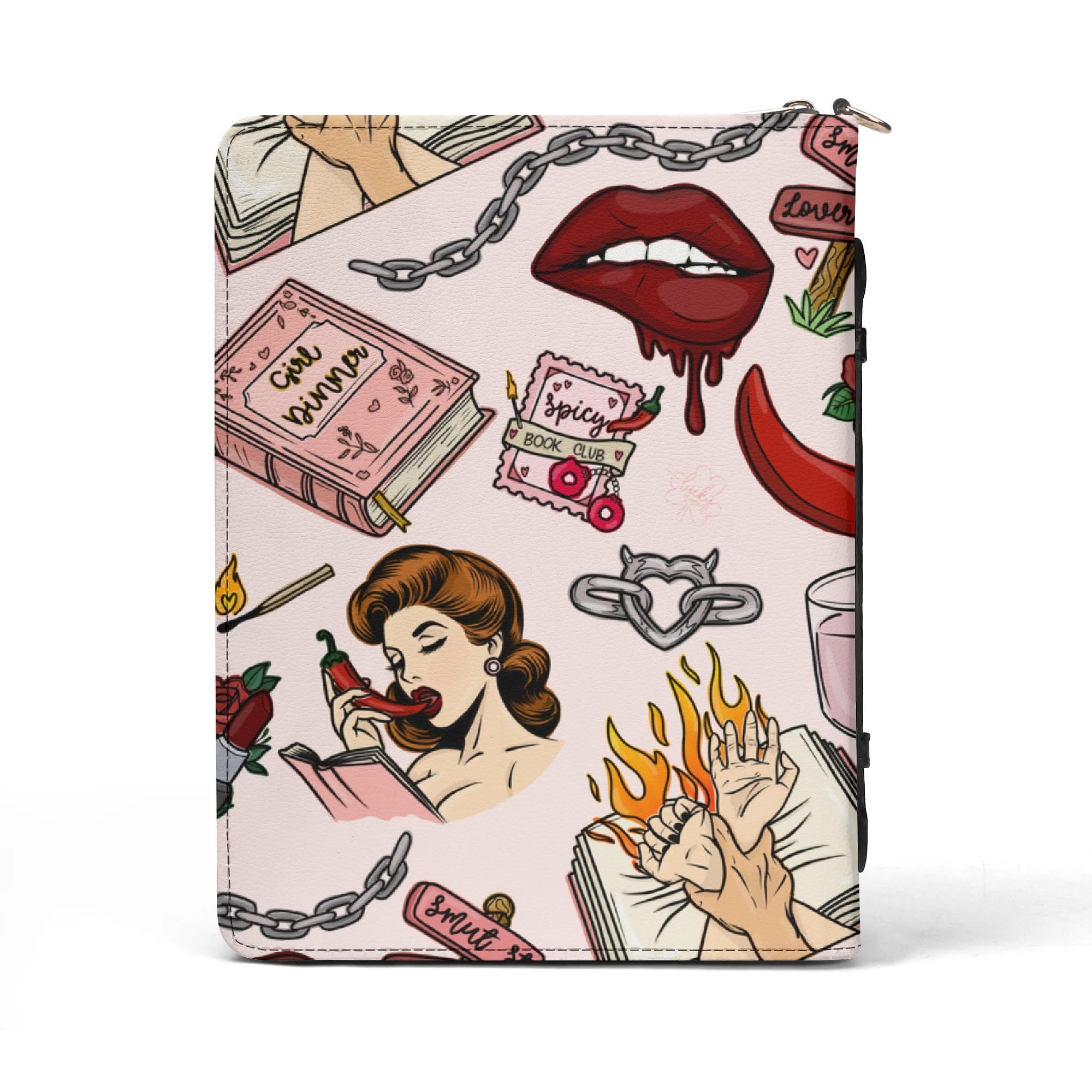 All-Over Print PU Leather Book Cover With Pocket no Strap