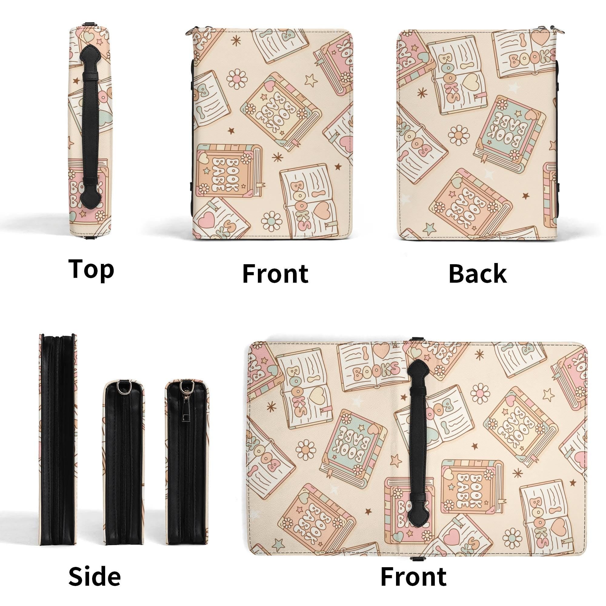 All-Over Print PU Bookish Babe Leather Book Cover or Book Sleeve With Pocket no Strap