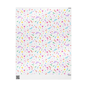 Colorful Confetti Wrapping Paper, Gift Wrap for Birthdays, Holidays, Parties, Baby Showers, Celebrations