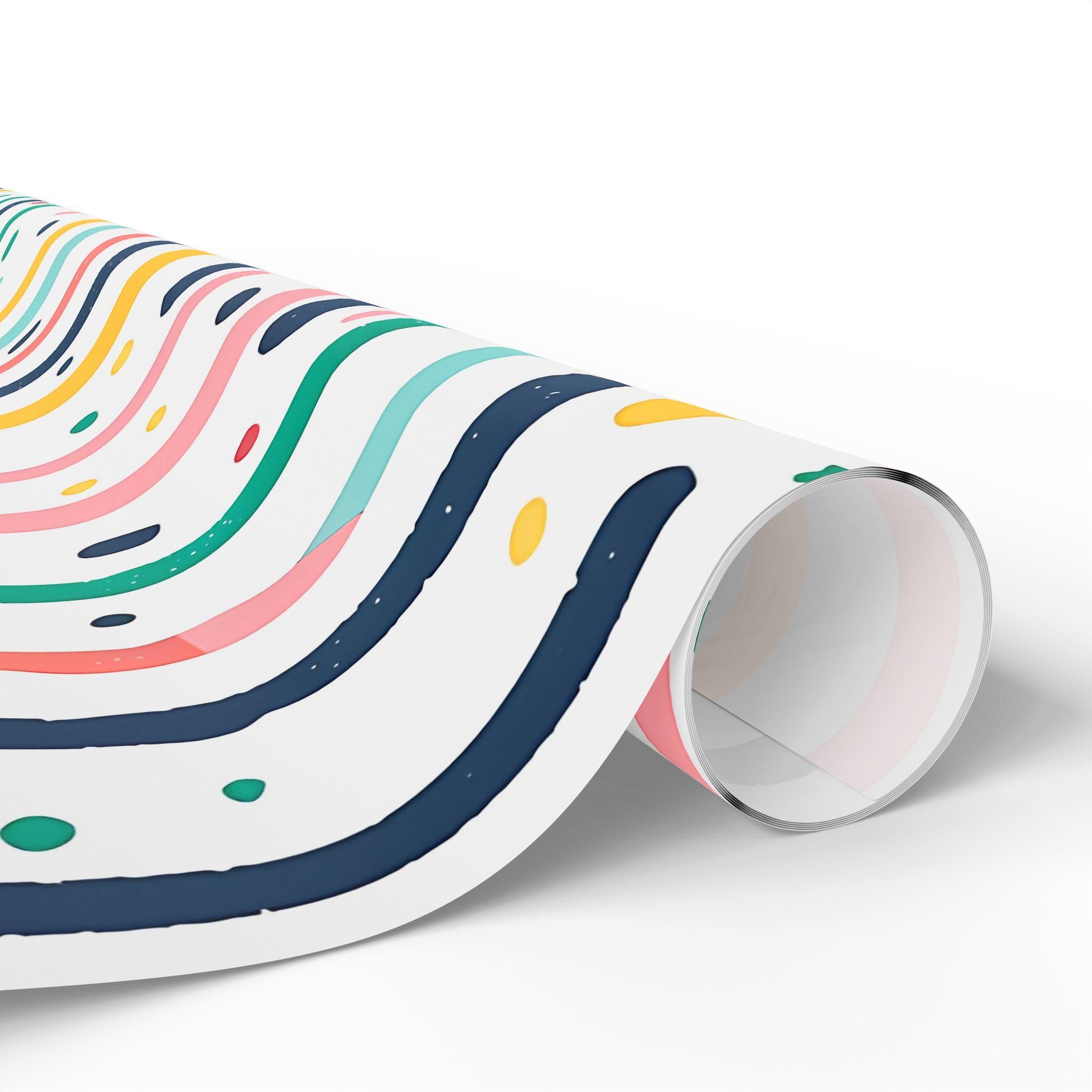 Colorful Wrapping Paper Roll, Cheerful Gift Wrap for Birthdays, Holidays, Parties, Eco-Friendly Gift Packaging